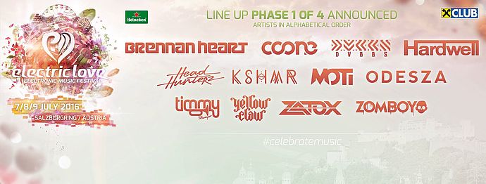 Electric Love 2016 - Line Up