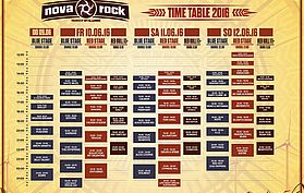 Nova Rock - Time Table