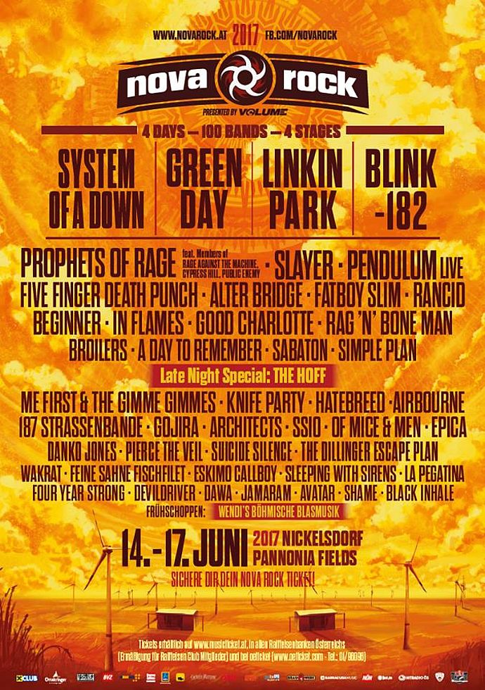 Nova Rock 2017 Line up