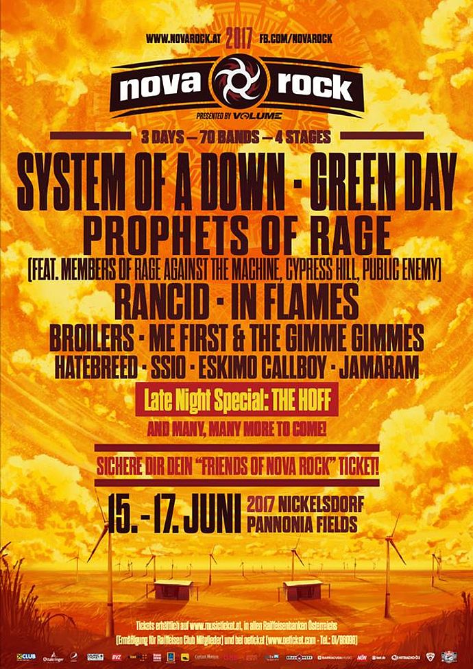 Nova Rock 2017 - Line Up